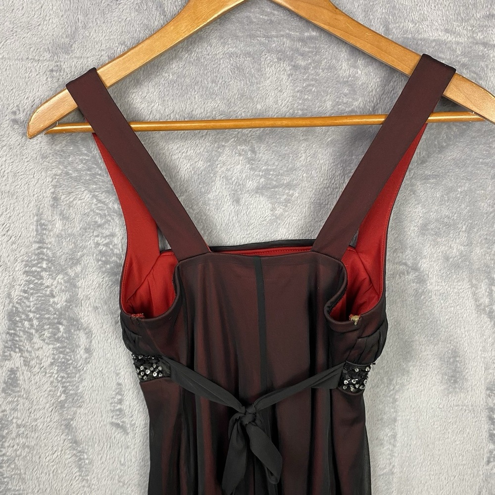 City Triangles Vintage Y2K Dress Whimsigoth Black Red Sheer Babydoll Flowy M - Picture 6 of 10